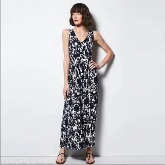 Milly Dresses & Skirts - Milly For Design Nation Blue and White Floral Sleeveless Maxi Dress Womens XS
